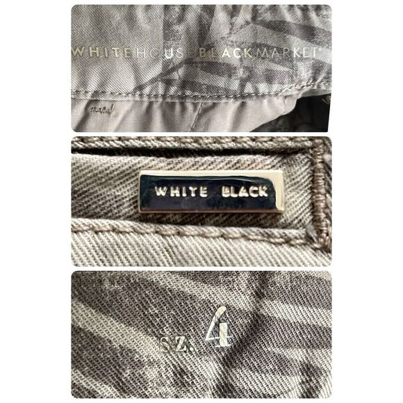 WHBM High Rise Short Khaki Tropical Print 4 - Picture 7 of 13